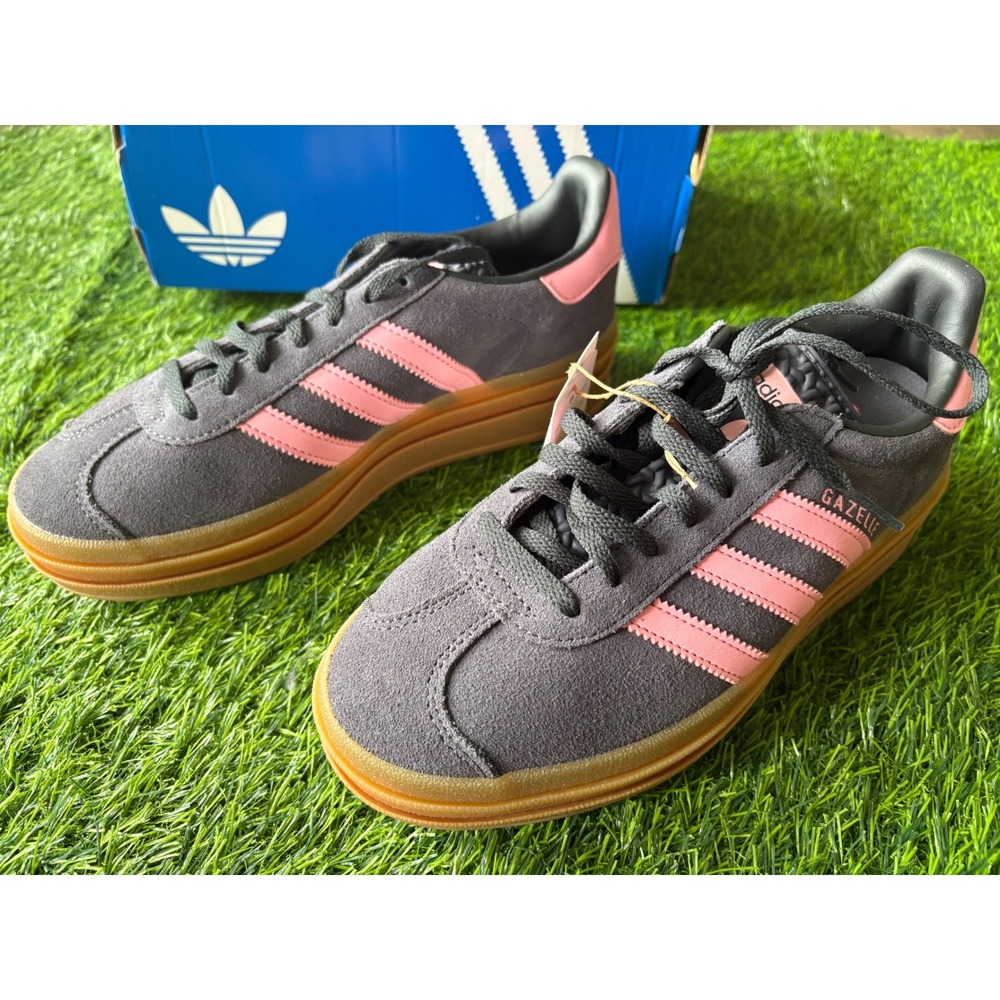 Adidas Gazelle Bold J Carbon Bliss Pink Platform Suede Sneakers IH6459 Women 7.5